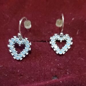 Elegant Silver Heart Earrings